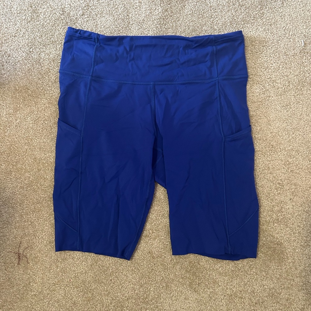 Lululemon Athletica Blue Bike Shorts Vibrant Athletic Style